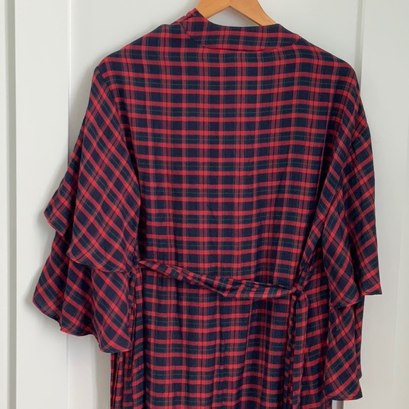Zara Checked kimono with ruffled sleeves XS/S - Picture 8 of 8
